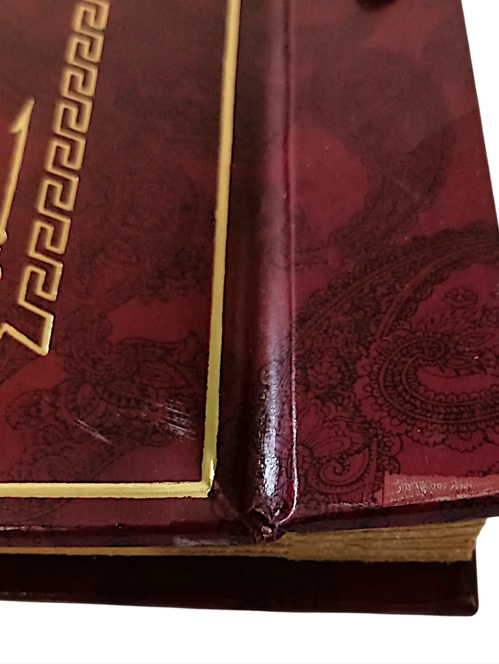 Vintage Springfield‎ Scrapbook Photo Mount Pages Burgundy USA Paisley Heirloom